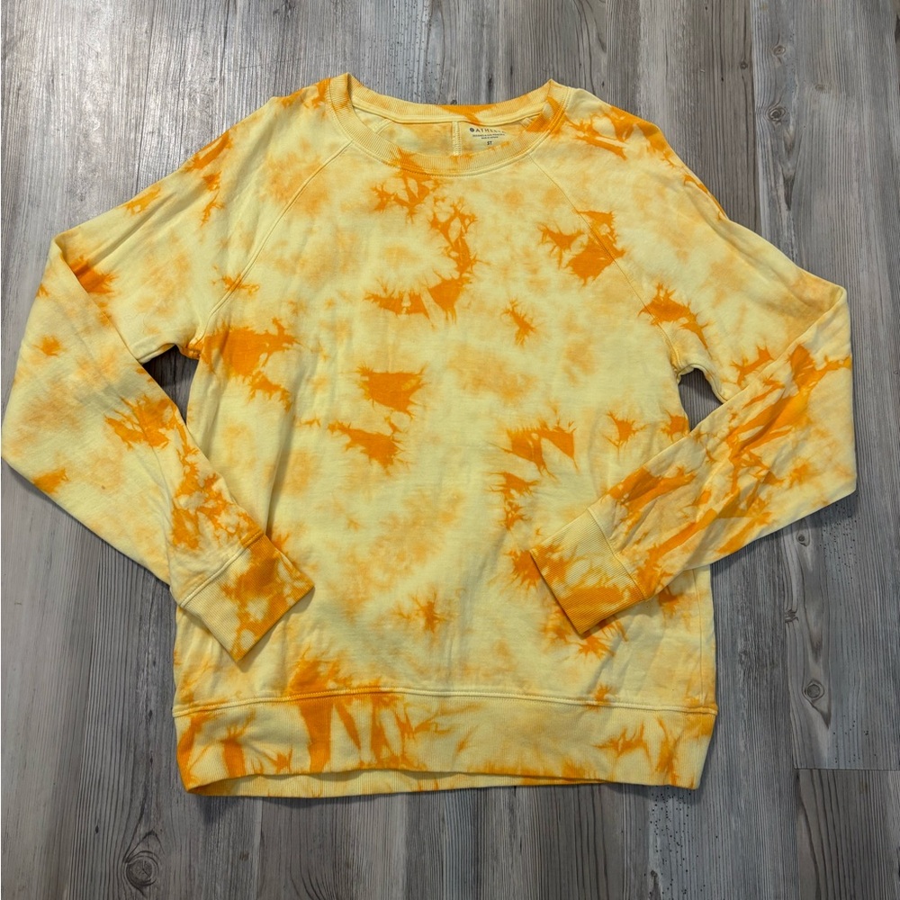 Athleta NWOT size Small Sundown  tie-dye crewneck sweatshirt